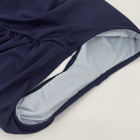 Cupshe Womens Navy Blue One Piece Swimsuit Mesh Details Size Medium - Picture 12 of 16